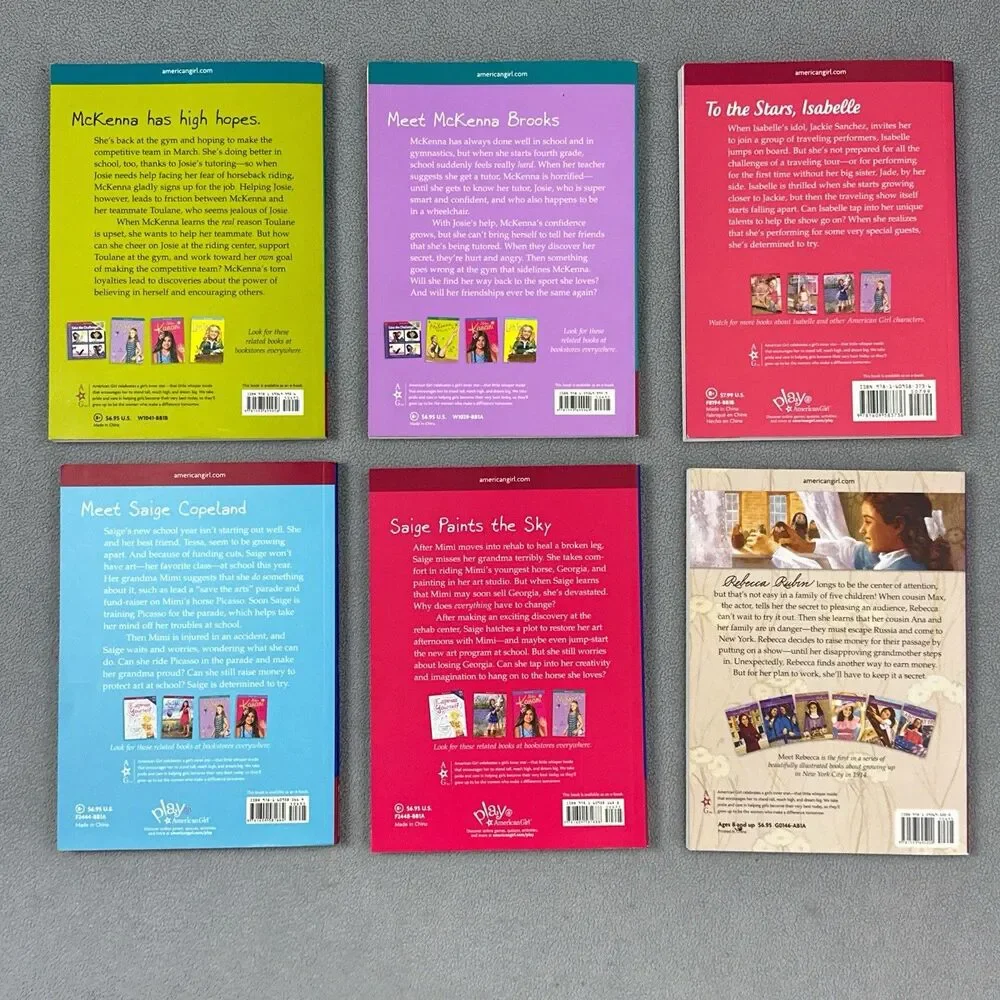 American Girl Lot Of 6 Paperback Books McKenna Saige Isabelle Rebecca